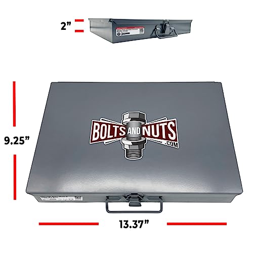 M6 M8 M10 M12 Metric Class 10.9 JIS Hex Cap Flange Frame Bolts & Nuts Zinc Assortment Kit - 375 Pieces!