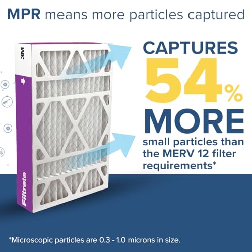 Filtrete 16x25x4 Air Filter, MERV 12, MPR 1550, 2 HVAC Filters - size: 16" x 25" x 25.7"