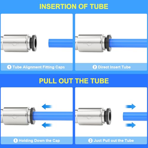 TAILONZ 3/8 OD Push-to-Connect Check Valve Nickel Plated Copper 5Pcs - color: Silver, size: 3/8''OD