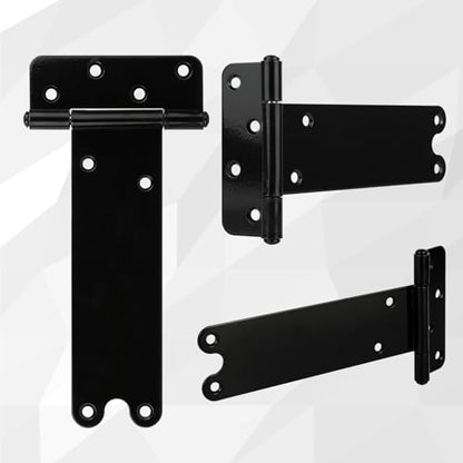 2 Pack 8” Heavy Duty Gate Hinges,300 Lbs Capacity Black Door Hinges - size: 8 inches - 2 Pack