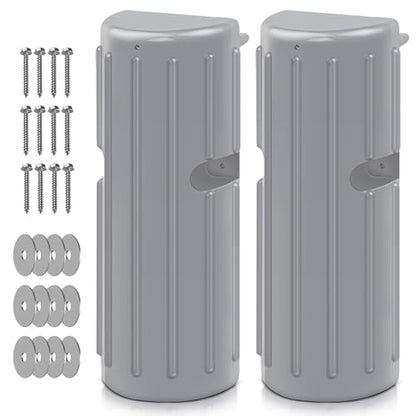 Dock Bumpers Dock Edge, Dock Bumpers Fenders for Edge & Side - Marine Fender Guard - Vertical Dock Protection with Stainless Steel Hardware - 2 Pack - Gray - style: 2PACK-GRAY