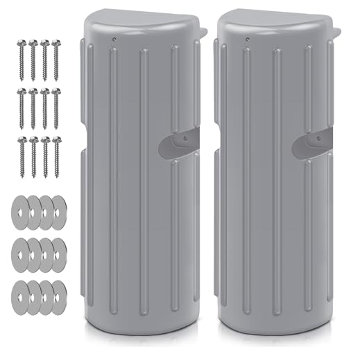 Dock Bumpers Dock Edge, Dock Bumpers Fenders for Edge & Side - Marine Fender Guard - Vertical Dock Protection with Stainless Steel Hardware - 2 Pack - Gray - style: 2PACK-GRAY