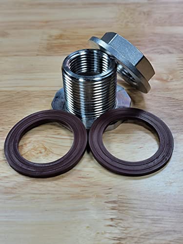 MiniBrew 3/4” NPT EZ Seal Weldless Bulkhead with EPDM Gaskets for Homebrewing (1 Pack)… - size: 3/4"-EPDM, style: Pack of 1