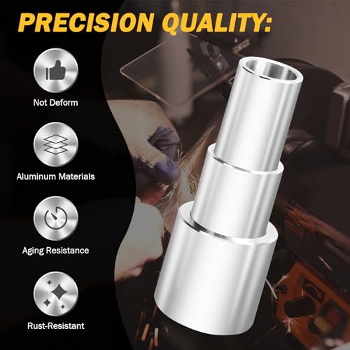 Reducing Bushing Arbor Adapters Fit for Bench Grinding Wheel Or Sanding Wheel Arbor Hole 1" Thick from 1-1/4" to 1", 3/4", 5/8", 1/2" Arbor Aluminum