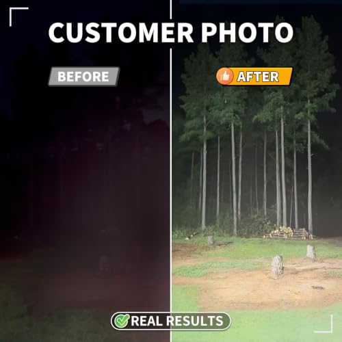 200W LED Flood Light Outdoor, 24000LM Exterior Security Lights, 2 Pack