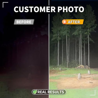 200W LED Flood Light Outdoor, 24000LM Exterior Security Lights, 2 Pack