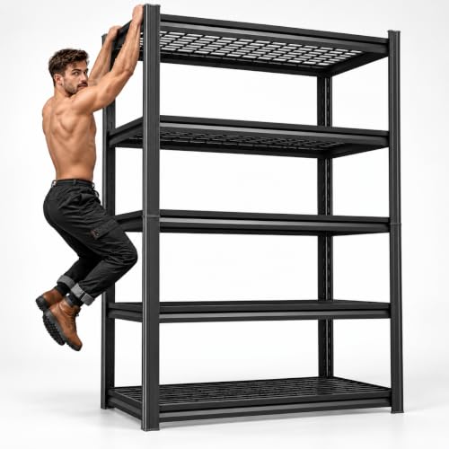 Heavy Duty Garage Shelving 5 Tier Adjustable Wire Storage Rack