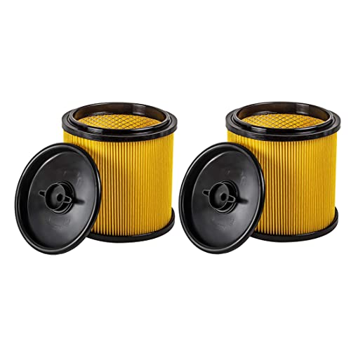 2 Pack Replacement Filter Compatible with Vacmaster Shop Vac 5 to 20 Gallon, Vac Master VCFS Standard Disposal Cartridge Filters For Hart Wet/Dry Vacuums - style: with 2 lids