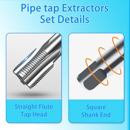 DKIBBITH 1" NPT Pipe Tap Carbon Steel Hand Threading Tool for Assorted Plumbers Mechanics DIY Thread cutting tools. - size: 1"
