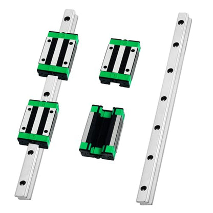 HGR15 Linear Guide Rail Kit - 2 Pcs 600mm Rails + 4 Pcs HGH15CA Bearing Blocks High Precision, Anti-Rust for 3D Printers, CNC Routers, Lathes & DIY Automated Machines - size: 600mm