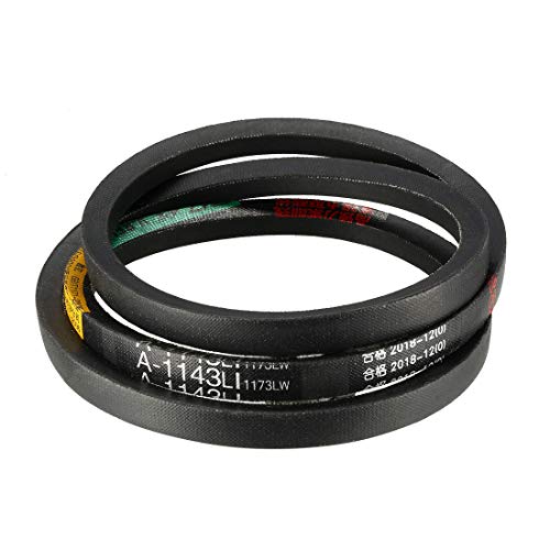 uxcell A1143 V-Belts 1143mm Inner Girth 13mm Top Width 8mm Thickness A-Section Rubber Drive Industrial Transmission Belt - size: 1143mm