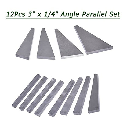 12Pcs 1/4° to 30° Accurately Ground Angle Block Set