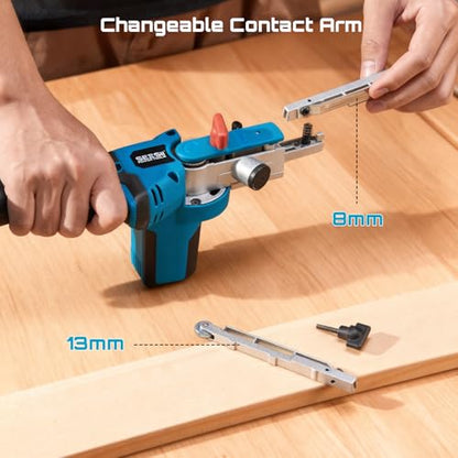 SEESII 1/2"x18" Mini Cordless Belt Sander 6-Speed 2300FT/Min 4.0Ah Battery - size: Pro Kit (Pivoting Arm)