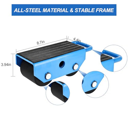 Fixed Machinery Skates for Machine Moving 5500 lbs, 2 Nylon Rollers
