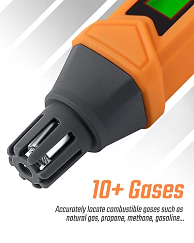 PT199 Natural Gas Leak Detector with Audible & Visual Alarm, Portable Gas Sniffer to Locate Combustible Sources Like Methane, Propane for Home(Includes Battery x2)-Orange (Pack of 2) - size: PT199 (Pack of 2)