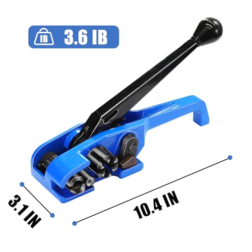 Heavy Duty Banding Strapping Tensioner & Cutter Manual Packaging Tools Windlass for 1/2"-3/4" Width Polyester Poly Strap(Alloy Steel Material) - color: PET, size: 1/2-3/4in