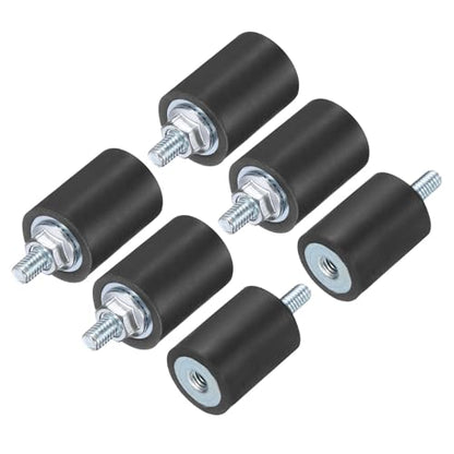 uxcell 6pcs M4x10mm Rubber Isolator Mounts with Studs 15x20mm - size: VD-D15*H20, M4*10
