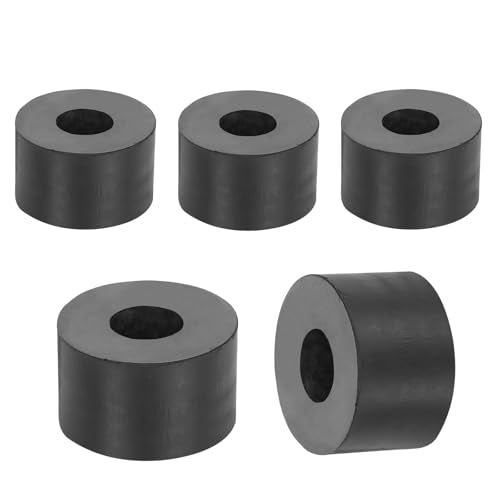 uxcell 5Pcs Rubber Spacers, 25mm OD, 10mm ID, 15mm Thick Black Round Anti Vibration Rubber Pads Isolation Bushings Washer for Home Cars Boat(0.98"OD x 0.39" ID x 0.59" Thick) - size: 25mm OD x 10mm ID x 15mm Thick