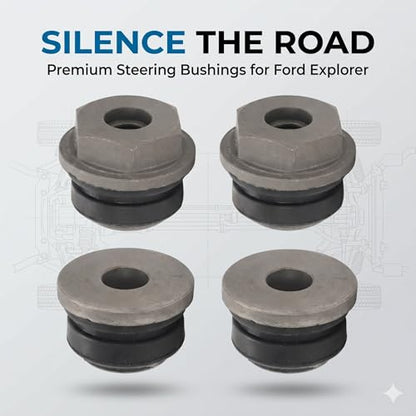 4PCS Rack and Pinion Bushing Kit Compatible with Ford Explorer 2010-2015