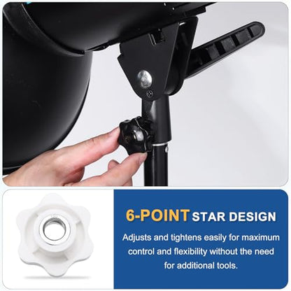 HARFINGTON 5pcs Star Knobs M12 Female Thread 48mm Head Iron Insert White - color: White, size: M12 x 48mm