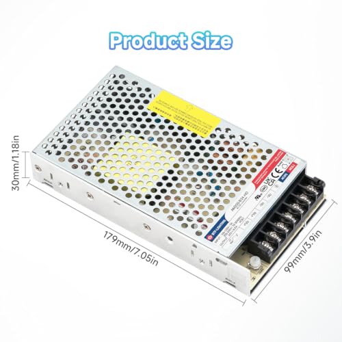 BTF-LIGHTING Power Supply DC24V 200W UL Recognized Component for LED Strip - size: 24V200W