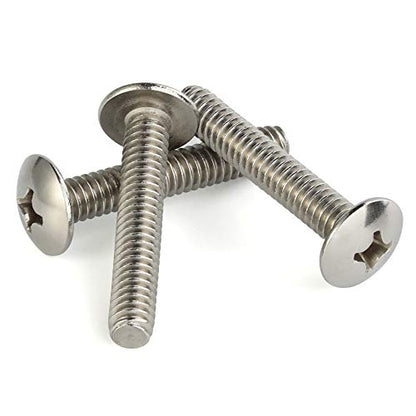 Mellewell M6-1.0 x 30mm Truss Head Machine Screws, Full Thread, 18-8 Stainless Steel, Quantity 25 - color: Silver, size: M6-1.0 x 30mm