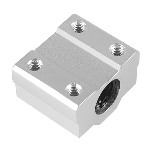 4PCS SCS6UU Linear Motion Ball Bearing Slide Block, 6mm Bore Dia Aluminum Bushing Linear Rail Support Guide Shaft Bearing for CNC Machine and 3D Printer
