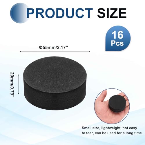 MECCANIXITY Single Sided Speaker Isolation Pads 55mmx20mm Round Black - size: 55mmx20mm