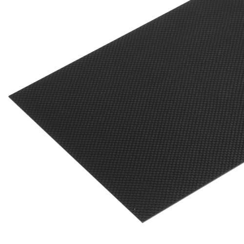 MECCANIXITY 1 Pcs Carbon Fiber Sheet 200x300x1mm Glossy Surface Pultruded Flat Carbon Fiber Board Plate Plain Weave Panel Sheet for Kites RC Airplane - size: 200x300x1mm, style: Glossy