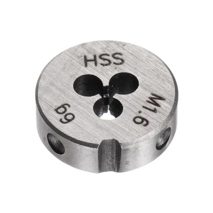 uxcell Round Threading Dies, Metric M1.6 x 0.35 Thread (Right Hand), High Speed Steel (HSS) Screw Cutting Die Repair Tool - size: M1.6 x 0.35