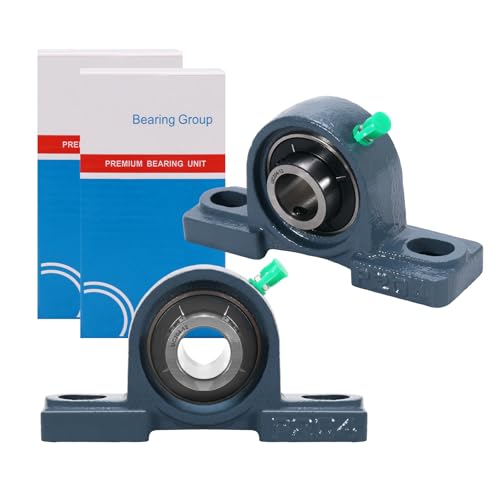 2 Pack UCP204-12 Pillow Block Bearing - Pack of 2 Mounted Pillow Block Bearings - 3/4" Mounted Pillow Block Chrome Steel Bearings Solid Cast Iron Base - Self Alignment - style: UCP204-12