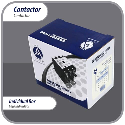Appli Parts APAC-330120 Heavy Duty Contactor 3 Poles 30A 120V Coil Replacement for AC Compressors and Electrical Applications UL Certified E476929 - size: 3 Pole / 30A / 120V
