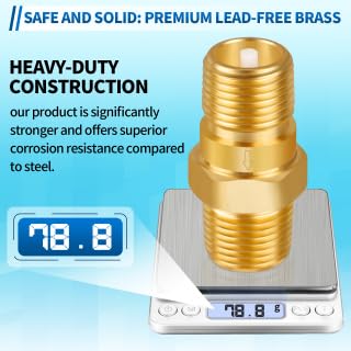 1/2'' NPT Lead-Free Brass RV Camper Water Heater Check Valve, Male to Male - style: Male to Male