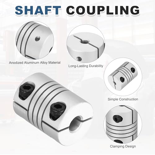 MECCANIXITY 2 Pcs 3.17 to 5mm Flexible Shaft Coupling 20mm L 15mm Dia - size: 3.17 to 5mm