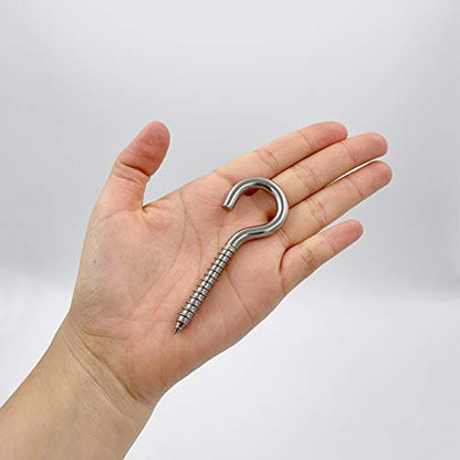 24-Pack 304 Stainless Steel Screw Eyes, Heavy Duty Screw in Eye Hooks Ring - size: 24 Pack