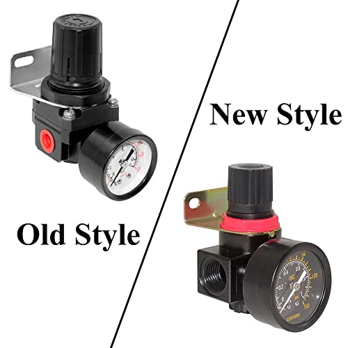 Beduan BR3000 3/8"NPT Air Compressor Regulator Combo,Manual Drain with Bracket,Psi Gauge - size: 3/8"NPT