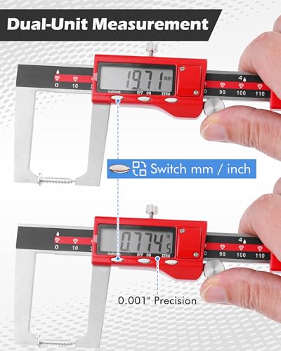 Brake Rotor Measuring Tool, Digital Caliper for Disc Brake Thickness