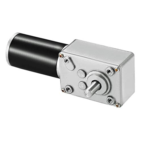 DC 12V 250RPM 2Kg.cm 8mm Single Shaft Self-Locking Reversible Worm Gear Motor with Cable, High Torque Speed Reduction Motor, Turbine Electric Gearbox Motor - size: Single Shaft, style: 12V 250RPM