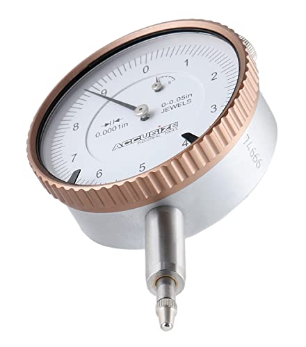 Accusize Industrial Tools Agd2 Style 0-0.05'' by 0.0001'' Dial Indicator with Lug Back, P900-S097 - size: 0-0.05" x 0.0001"