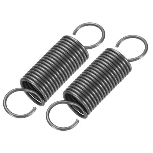 PATIKIL Extension Spring, 2pcs Wire Diameter 0.08", OD 0.8", Free Length 3.2" Spring Steel Dual Hook Tension Springs for Lawn Tractor Home Repairs DIY, Grey - size: 2*20*80mm