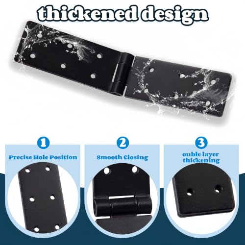 2Pcs Heavy Duty Folding Gate Hinges, 270° Black Door Hinges - style: Style1