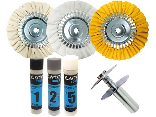 8in Airway Polishing Kit for Buffer, Angle Grinder Metal Buffing Compound