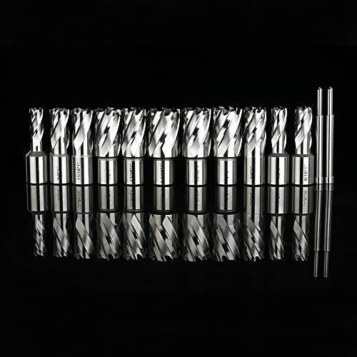 OSCARBIDE 13pc HSS Annular Cutter Set,1" Cutting Depth,1"/16" to 1-1/16"Dia