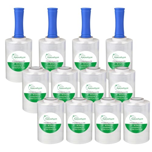 Plastic Shrink Wrap Roll for Moving, 5" x 1200' -12 Rolls - size: 5 inch 1200ft