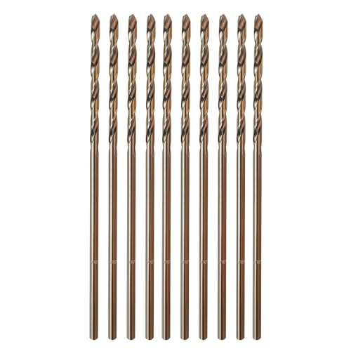 Cobalt Drill Bit 1/16" Twist Drill Bits, M35 High Speed Steel Jobber Length Drill Bit, 135 Degree Tip for Hard Metal, Stainless Steel, Cast Iron with Index Storage Case, Pack of 10 pcs - size: 1/16 in(10pcs)