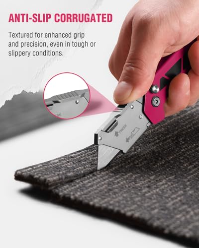 WORKPRO Box Cutter, Utility Knife, Pink - color: Rose Pink
