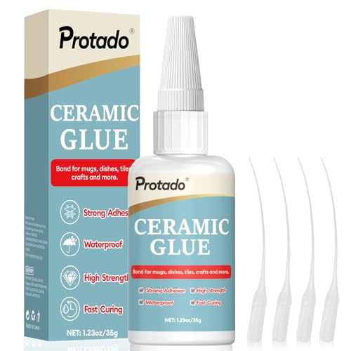 Ceramic Glue, 35g Clear Waterproof Adhesive for Porcelain Repair - style: Ceramic Glue