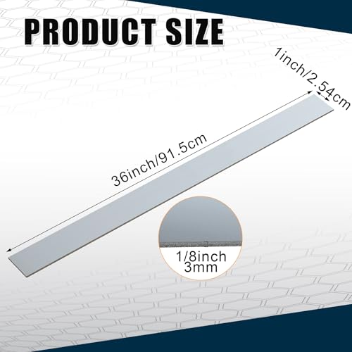 Yaocom 2 Pcs 304 Stainless Steel Flat Bar, 36" L,1" W,1/8" T - size: 36" L,1" W,1/8" T