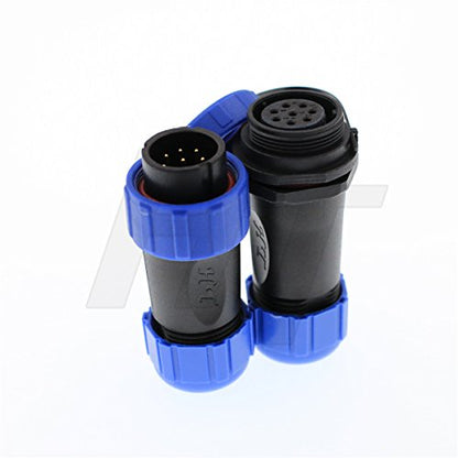 HangTon HE21 8 Pin Electrical Connector Circular Waterproof Aviation Quick Disconnect Cable Male Female Plug Socket Outdoor