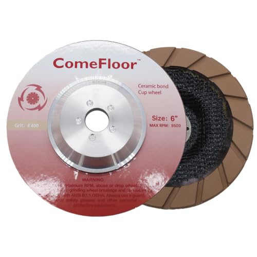6" Transitional Ceramic Grinding Wheels 5/8"-11 Arbor Diamond Cup Wheel for Concrete Polishing Pro,400# Medium - style: 400#